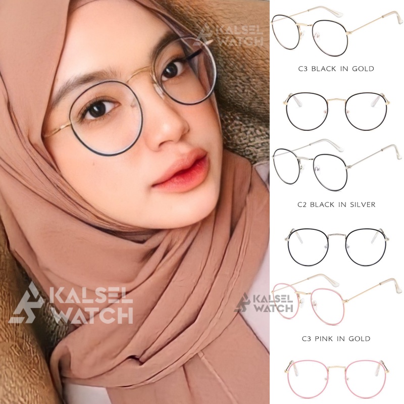 Kacamata Pria Wanita Artis atau Kaca Mata Retro Vintage Keren Oval Metal COD Kaca Mata Frame Oval Bulat Kotak Lonjong Besi Gaya Retro Model Cat Eye Horn Untuk Pria Wanita Model Artis Kaca Mata Retro Vintage Antiradiasi Anti Radiasi Keren Cewek Cowok KCP15