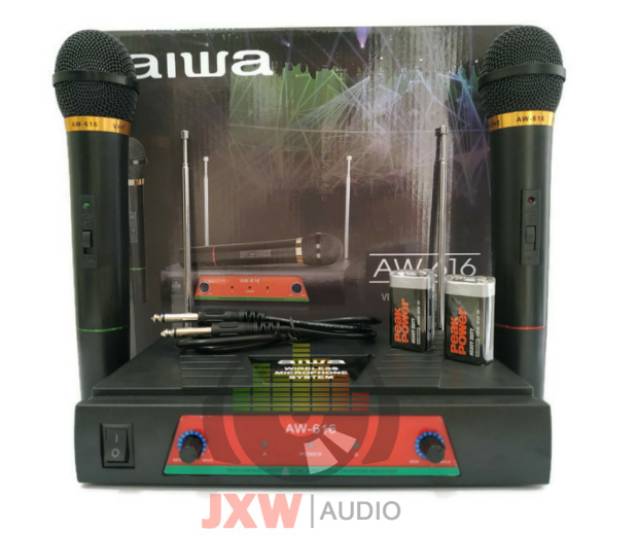 MIC AIWA AW 616 / MICROPHONE WIRELESS AIWA AW-616 / MIC AIWA AW616 HANDHELD