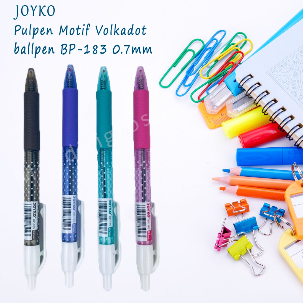 Pulpen Motif Volkadot * Joyko * Ballpen * BP-183 * 0.7mm