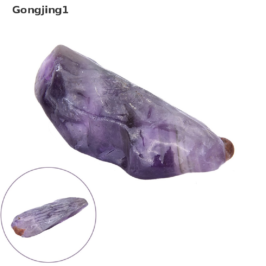 Gongjing1 100g Batu Kristal Amethyst Quartz Warna Ungu Untuk Dekorasi