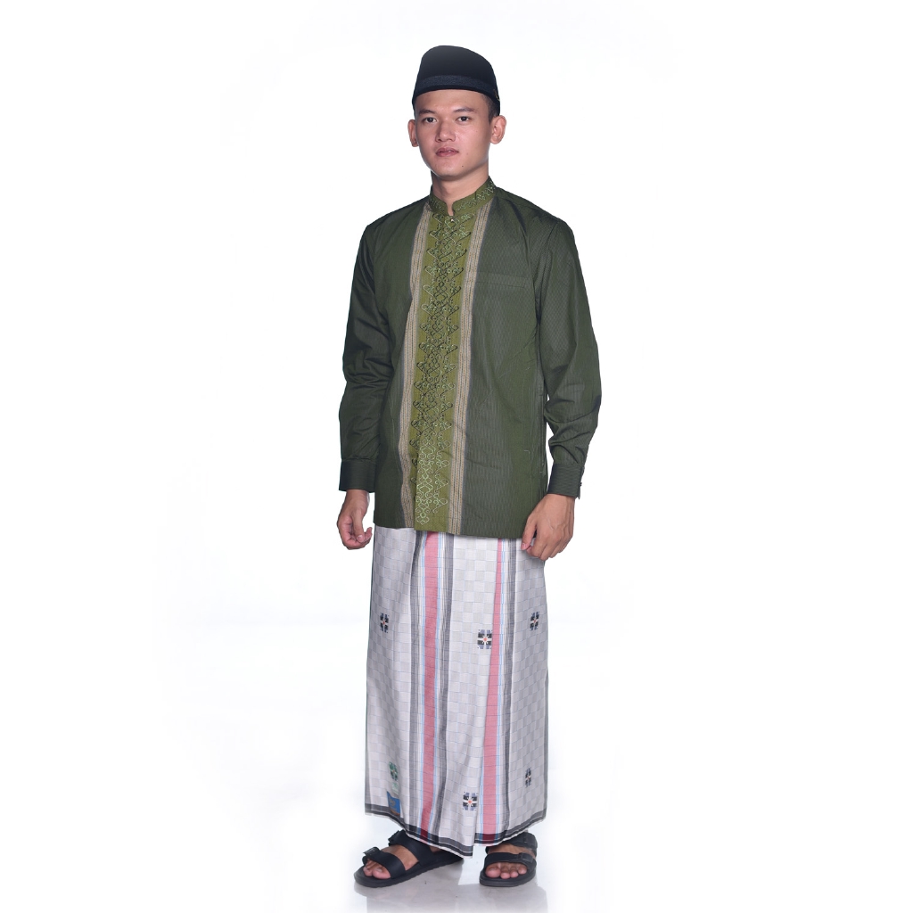 Sarung BHS Gold Classic motif Songket DAM Putih