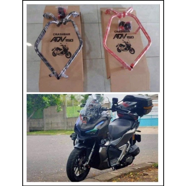 CRASH BAR HONDA ADV 150 / FULL SET PELINDUNG BODY HONDA ADV 150 CC WARNA HITAM