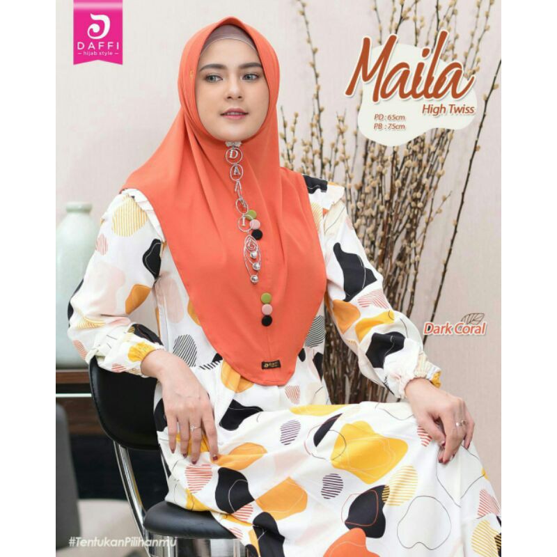 DF 163/MAILA Hijab Oval Matt Jersey Premium Ori Daffi Hijab