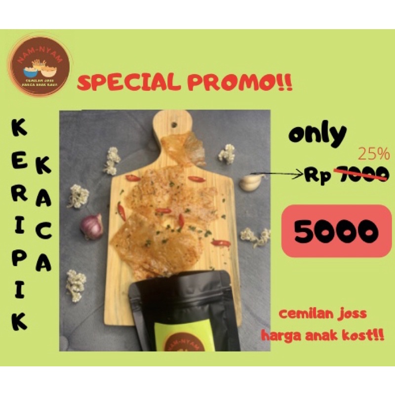 

Cemilan Kripik Kaca Pedas Joss