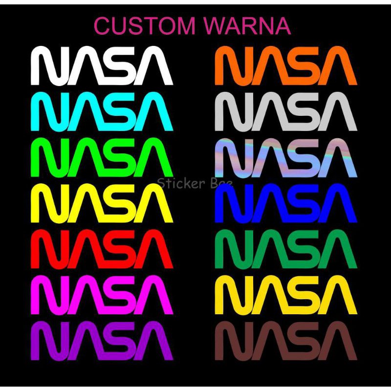 Stiker nasa sticker laptop cutting murah motor variasi matic dll bahan nyala anti air semua