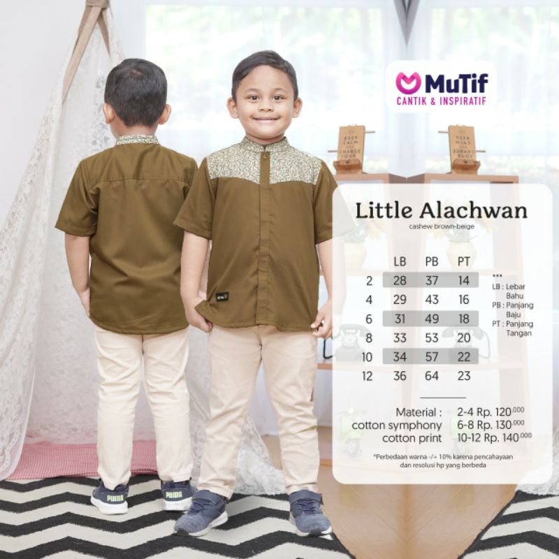 Mutif Sarimbit Tiffani Cashew Brown Mutif Tiffani Little Mutif Tiffani Mutif Man Alachwan Little Mutif Alachwan Baju Muslim Gamis Sarimbit Keluarga Family Series Lebaran Terbaru Ori Set