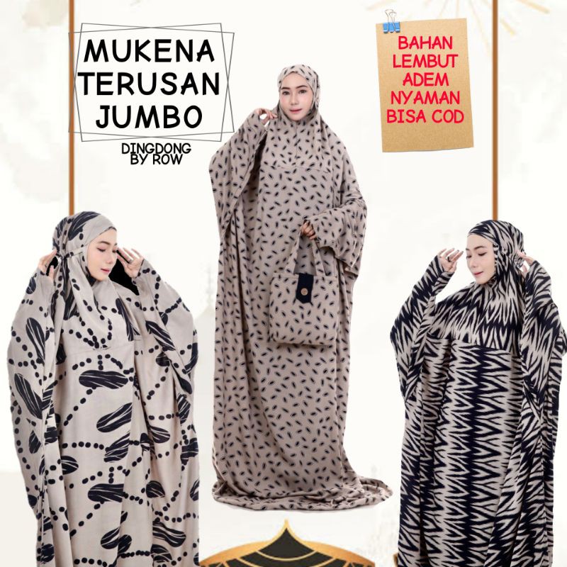 (COD) MUKENA MOTIF TERUSAN BATIK JUMBO PREMIUM MUKENAH BIG SIZE