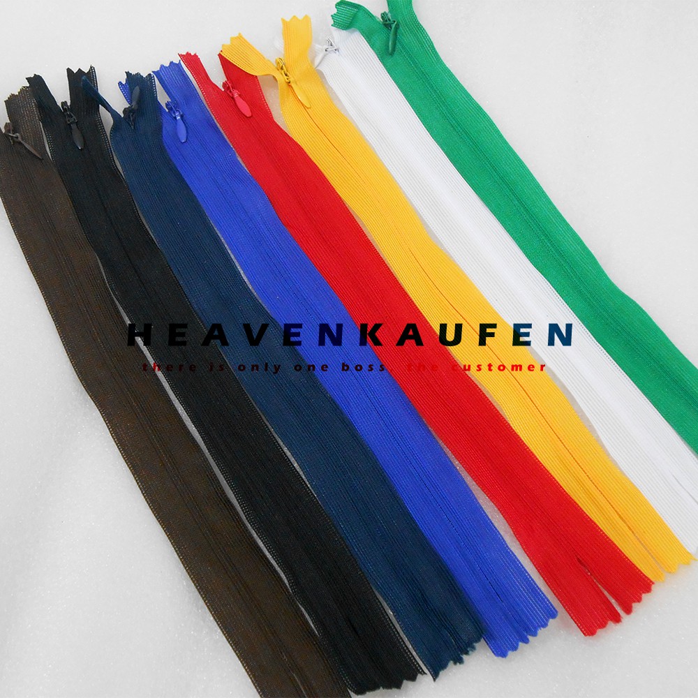 Resleting Taiwan 25 cm Invisible Zipper Murah