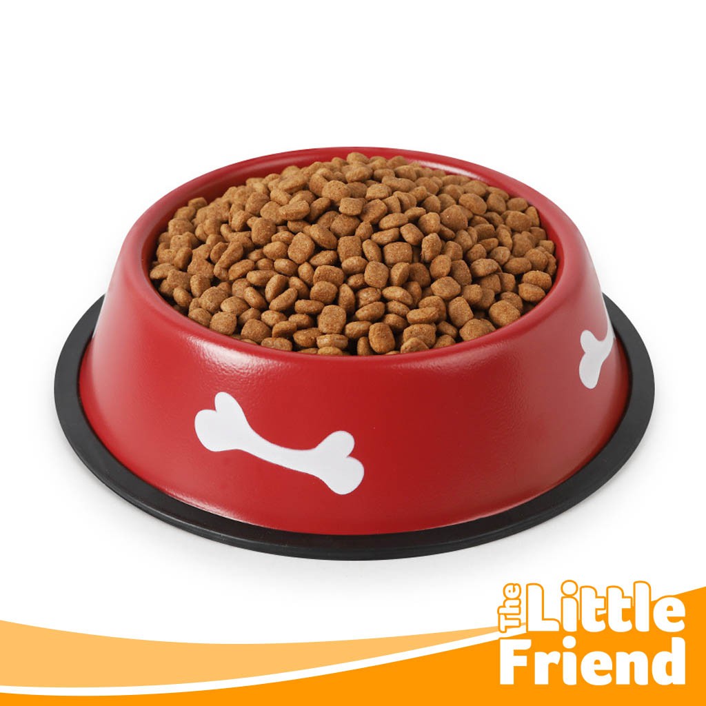 Mangkuk Stainless Tempat Makan Hewan Anjing Kucing Tebal Ukuran Kecil Diameter 18cm