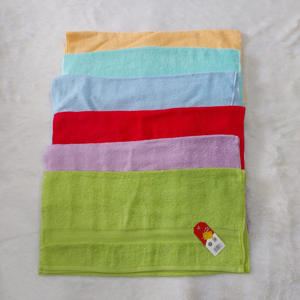 HANDUK MERAH PUTIH KECIL POLOS WARNA WARNI