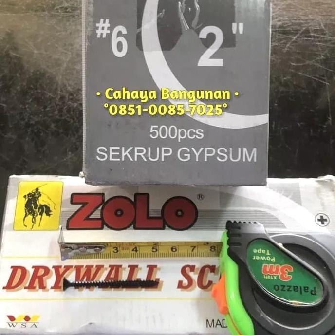 

[cod] Sekrup Gypsum Skrup Gipsum ZOLO 6 x 2" Inch 2Inch Kotak Dus 5 Cm 5Cm [cod]
