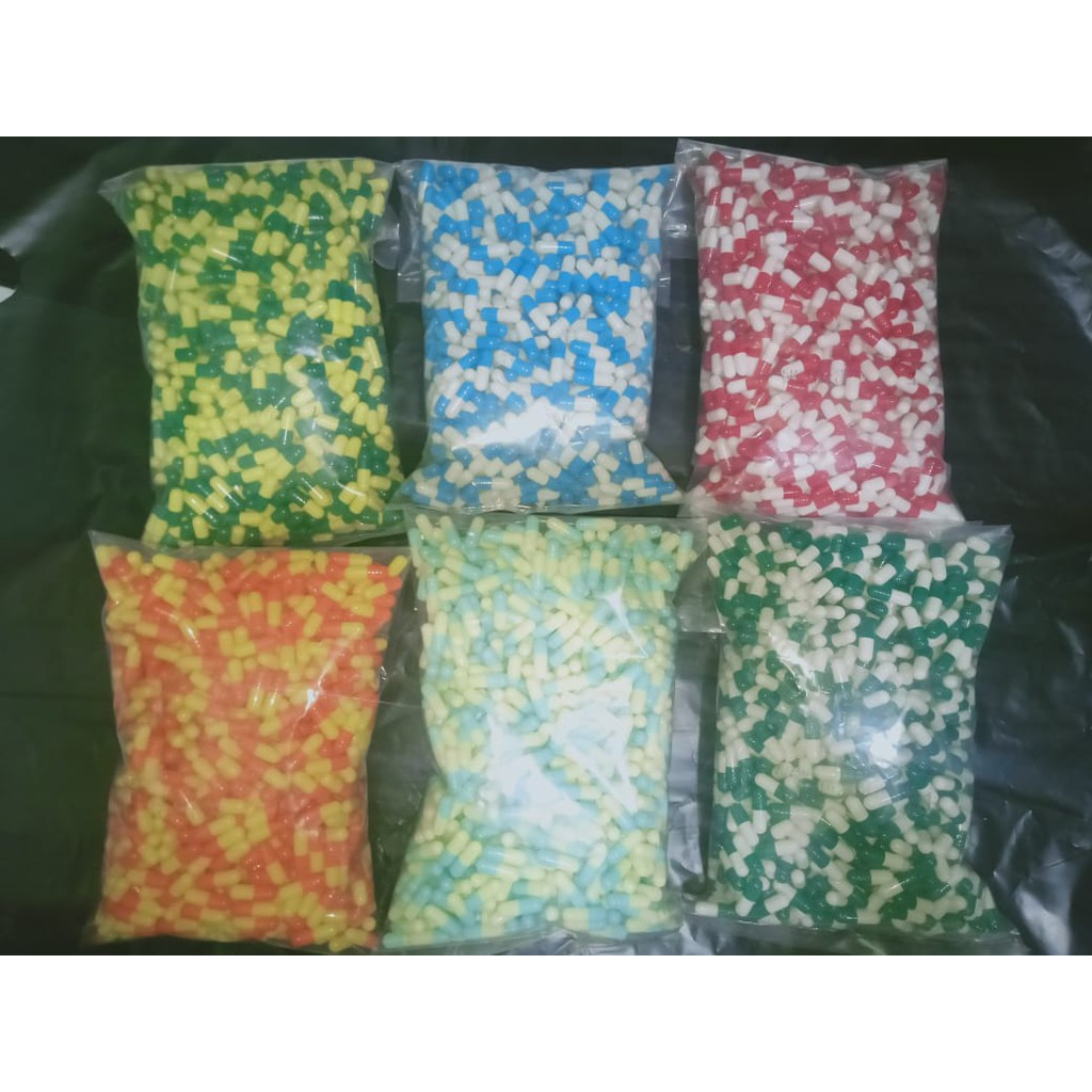Kapsul kosong no 0,1,2,3 isi 1000 kapsul