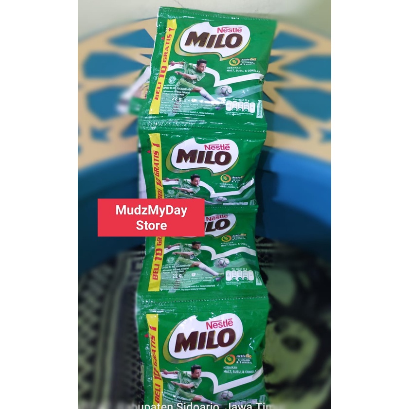 

Susu Bubuk MILO Activ-Go Sachet 22gr - 1 Renceng (10 Sachet Free 1 Sachet )