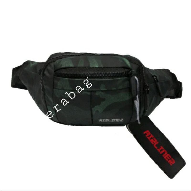 Tas Waistbag AIRLINER Selempang Pinggang Army Import  19009 Power