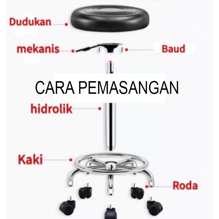 Kursi Bar/Cafe Barstool Kursi Salon Hidrolik Kursi Bundar Laboratorium