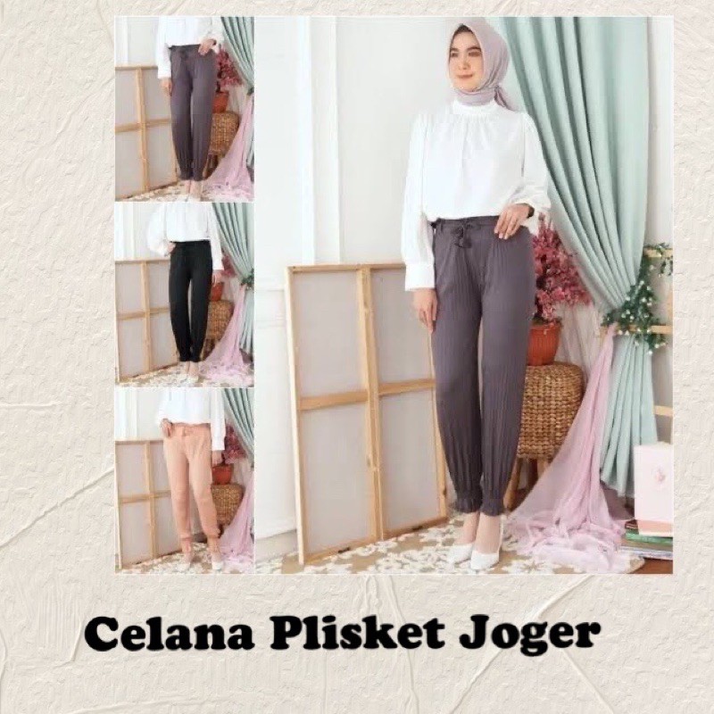 Celana Plisket Joger, Jogger Pants, Aladin Premium