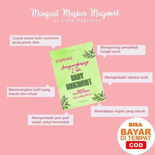 [RESMI] MASKER ORGANIK BABY MUGWORT 10 GRAM TRAVEL SIZE / VIRAL by lula organics