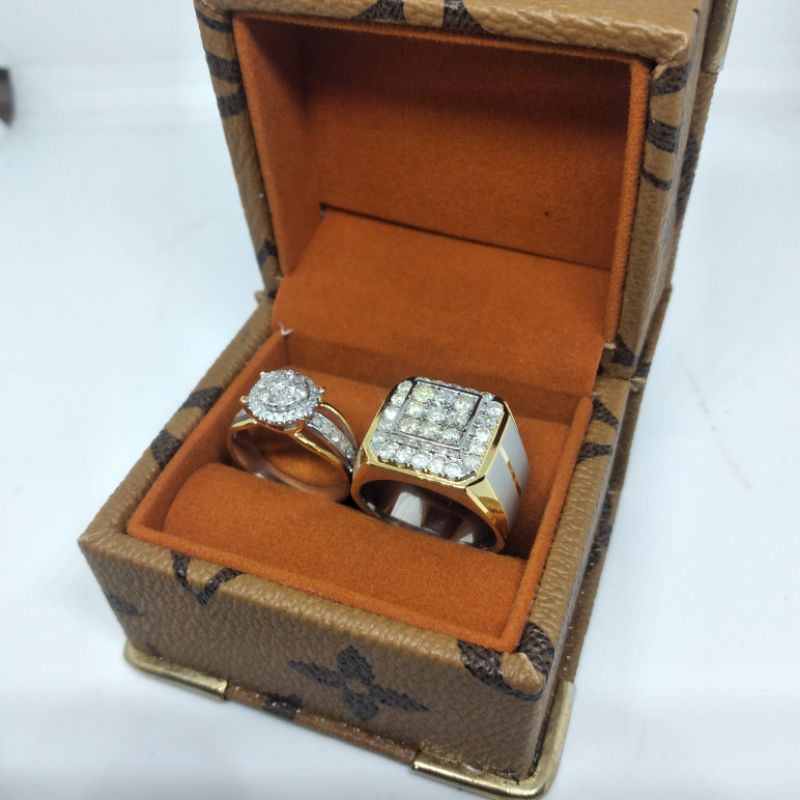 cincin couple full berlian eropa asli mewah free memo