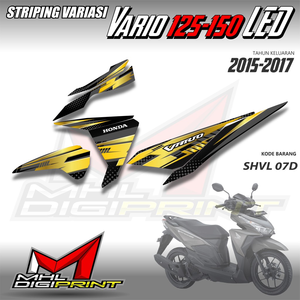 STRIPING VARIASI HONDA VARIO 125 &amp; 150 -  STIKER VARIO 125 &amp; 150 LED - SHVL 07