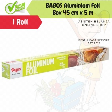 BAGUS Aluminium Foil 45 cm x 5 Meter Box / Refill Alumunium Foil 45cm X 5m