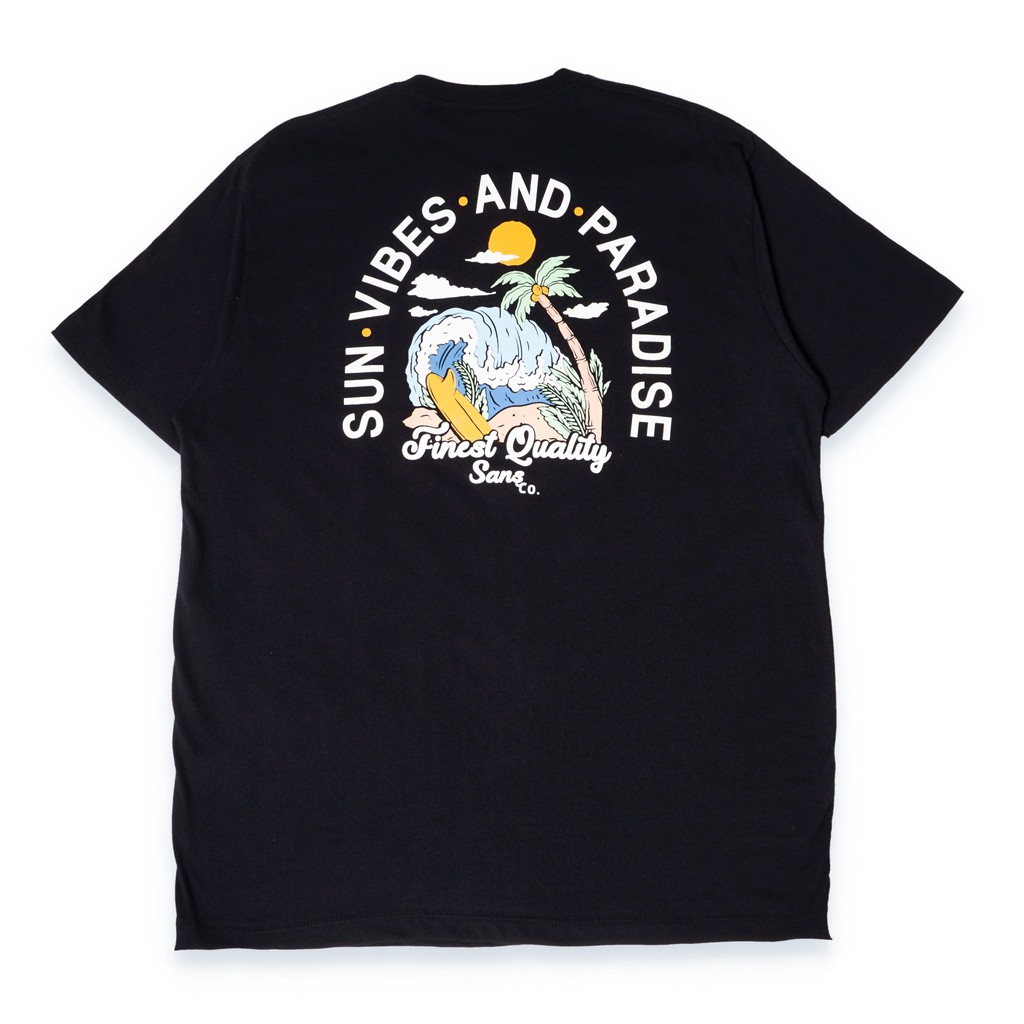 SANVANINA PT-02 Tee Shirt Sun Vibes Paradise Black