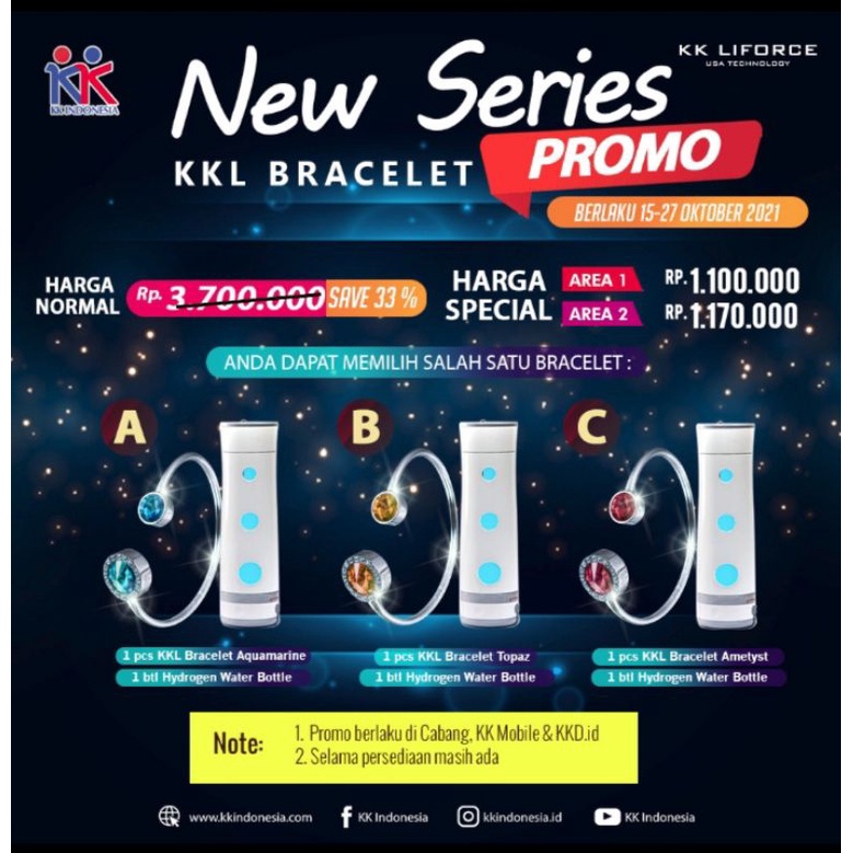PROMO Botol Hidrogen dan Gelang KK Liforce