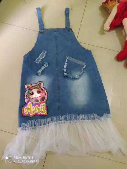 OVERALL JEANS ANAK PEREMPUAN | LAMPU LED | LOL MUSIK