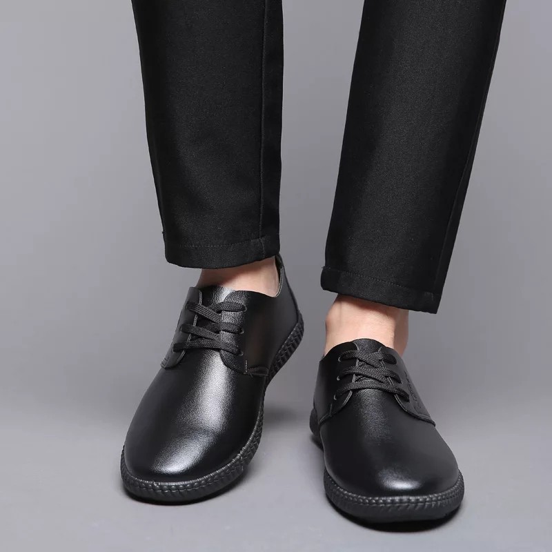 BSS - Sepatu Formal Pria Hitam Kulit Import - Sepatu Pernikahan Kantor Bisnis Kasual Pantofel Fashion