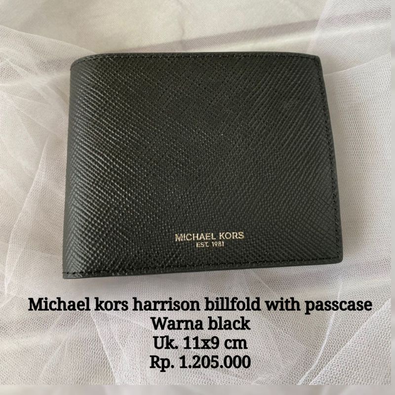 Michael kors Harrison Bifold With Passcase black