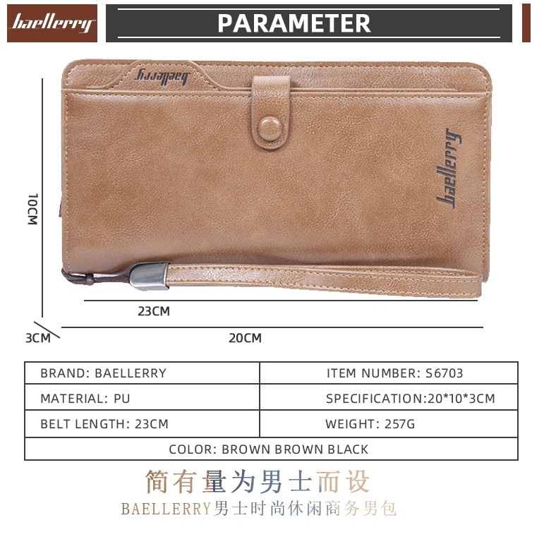 Dompet Panjang Pria Wanita Kulit Dompet Panjang Kulit Pria Wanita Import Baellerry Ori Terbaru BAELLERRY S6703