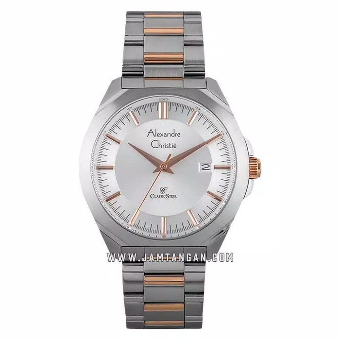 Alexandre Cheistie AC 8596 MD Man White Dial Dual Tone