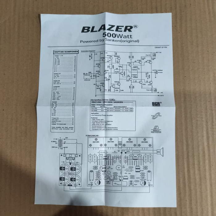 Kit power mono 500 watt blazer original Bell / kit power mono 500watt