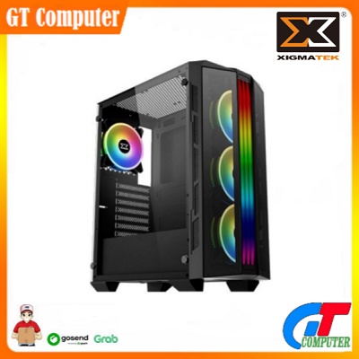 CASING Xigmatek triple X FREE 4 FAN 12CM RGB + REMOTE