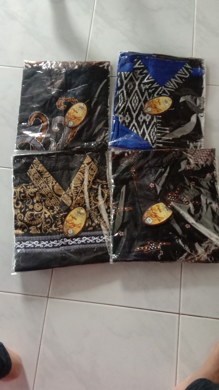 Distro Batik Hrb026 Kenongo Kemeja Tosca Pende Pekalongan Padi M L Xl Sogan Tulis Halus Kemeja Batik