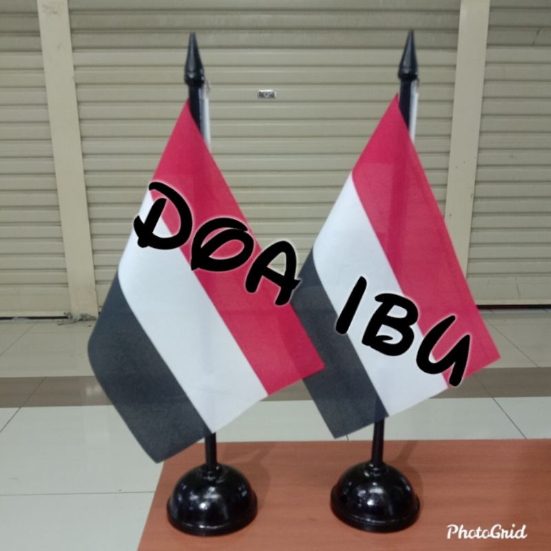 

best seller tiang kayu meja+bendera YAMAN ready stock