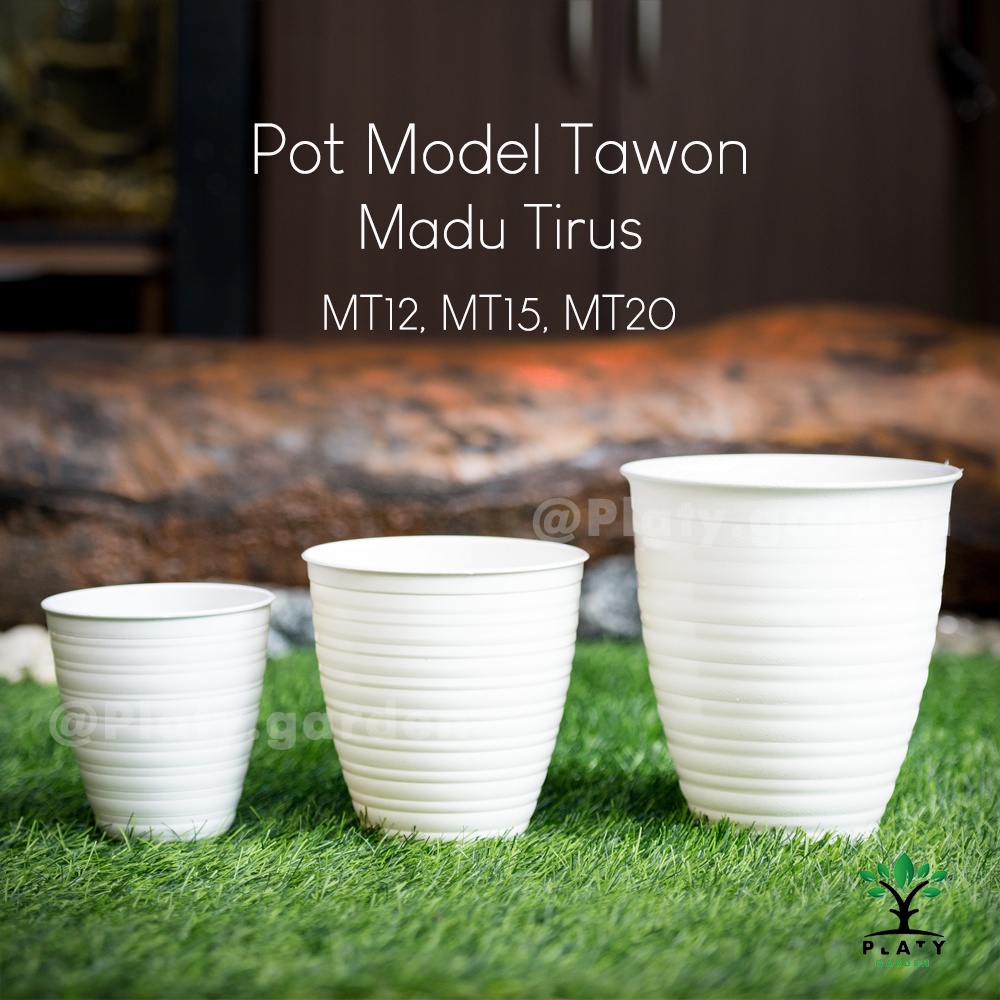 Pot Tawon Madu Tinggi 12, 15, 18cm  - Merk Madu | Pot Tanaman Hias | Tawon Tirus Merk Madu