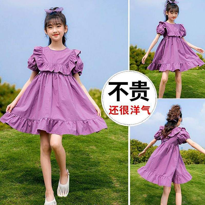 Dress Anak Perempuan Lavender Purple