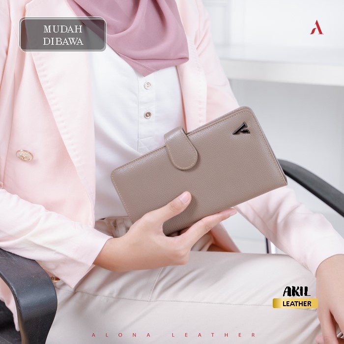 Dompet Panjang Kulit Wanita Organizer Branded Alona Planner Leather Wallet Bahan 100% Kulit Sapi Asli Original Premium