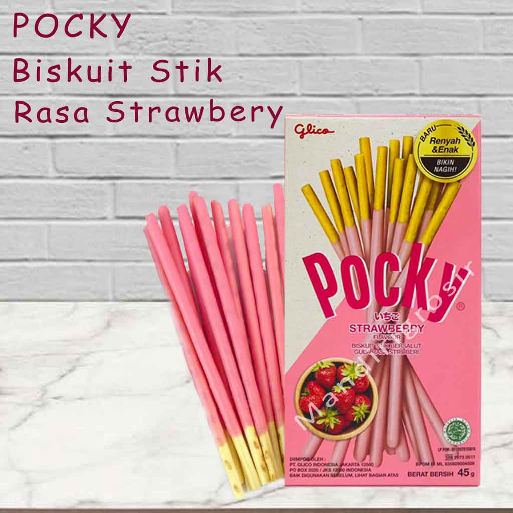 STRAWBERRY FLAVOUR*POCKY *BISKUIT STIK STRAWBERRY  * 45g