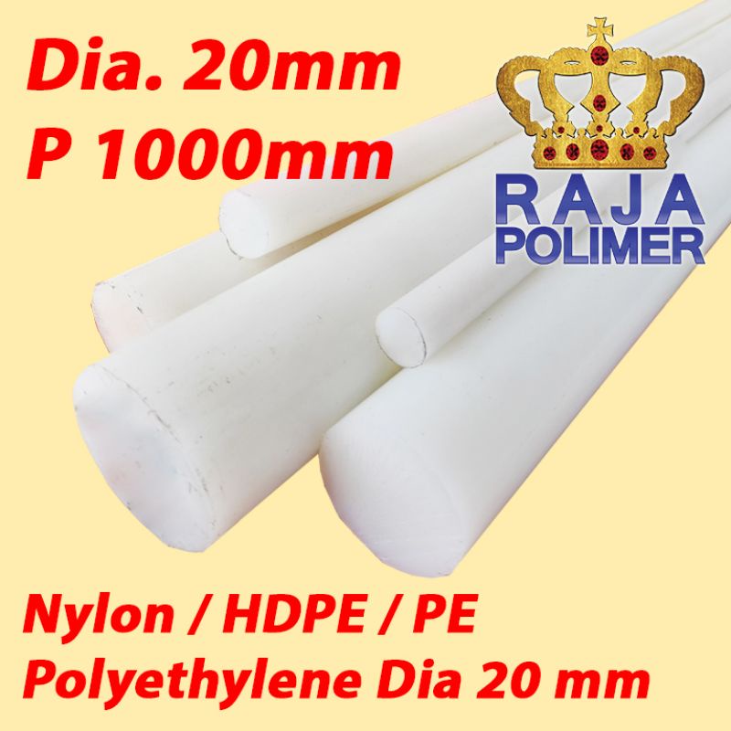 Jual Nylon As Dia 20 Mm X 1000 Polyethylene Putih Potongan HDPE PE Rod ...