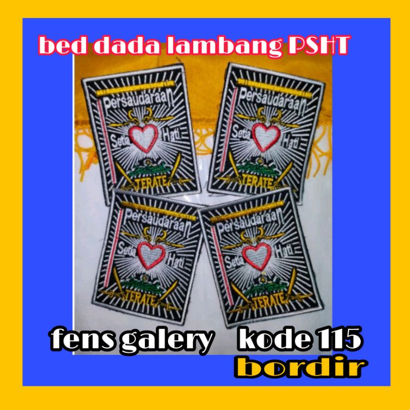 Jual Bed Dada Lambang PSHT-bed Dada Bordir Lambang Psht-bet Dada ...