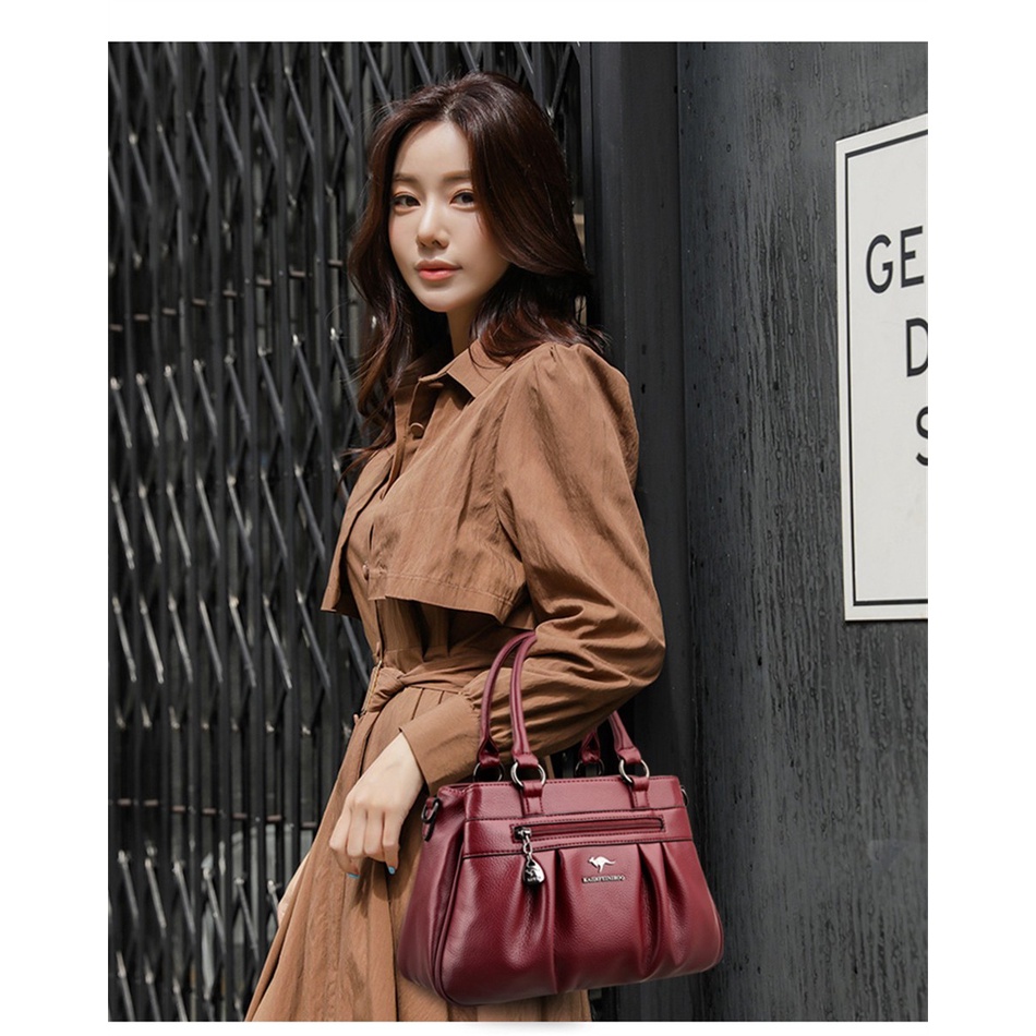 Hot Sale 6.6 Fashion Tas Selempang Kulit Multifunction Wanita Simple Multi-pocket Korean