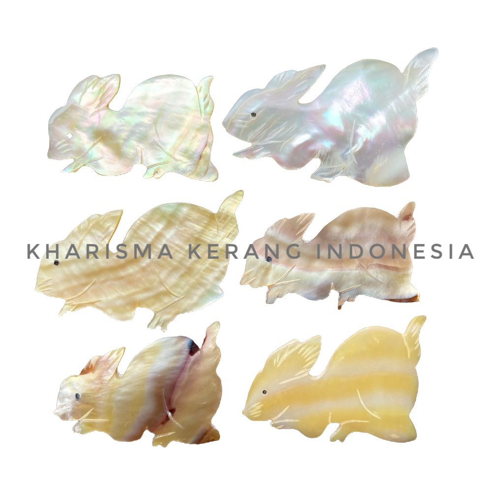 MOTHER OF PEARL PENDANT BUNNY KULIT KERANG MUTIARA KERANG MUTIARA INLAY MOTHER OF PEARL INLAY CANGKA
