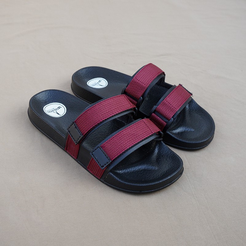 sandal kasual pria Sandal SLIDE cowok trendi fashion jepang tidak licin ringan dipakai bahan aman