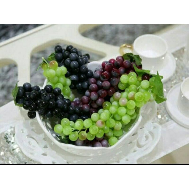 anggur hias replika buah anggur dummy grape buah hias hiasan meja buah pajangan buah hiasan dapur