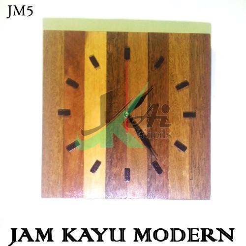 Jam DInding Kayu Modern (JM5)