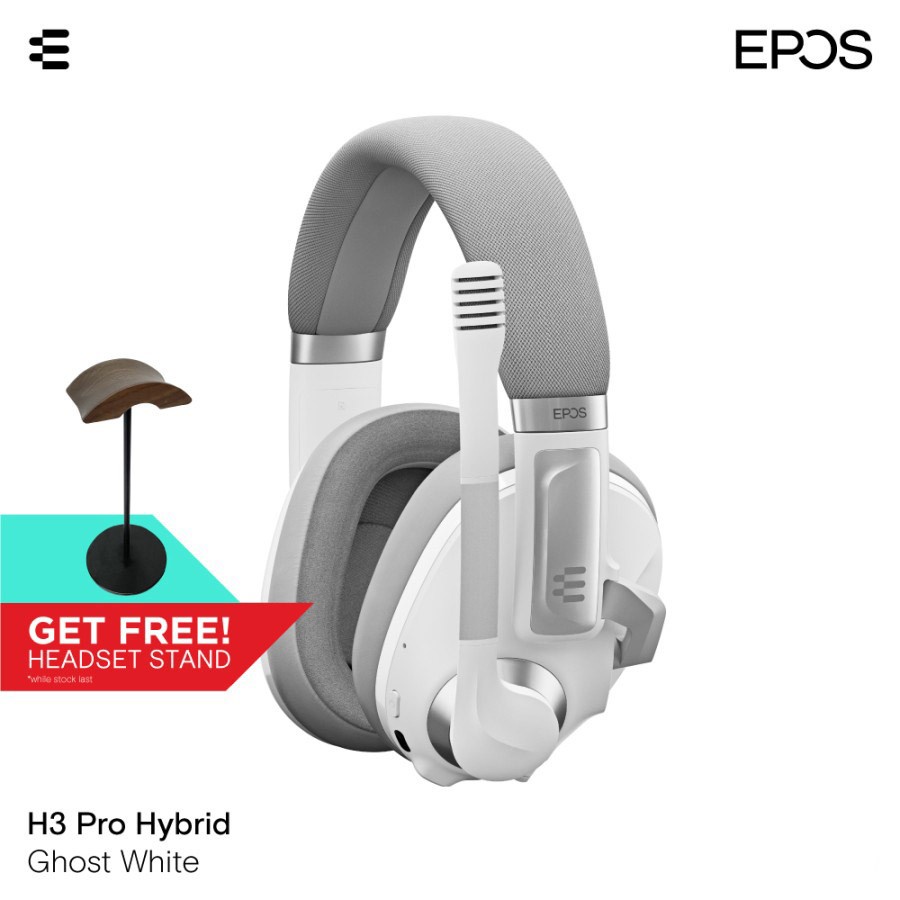 EPOS H3 Pro Hybrid White Closed Acoustic Bluetooth Gaming Headset