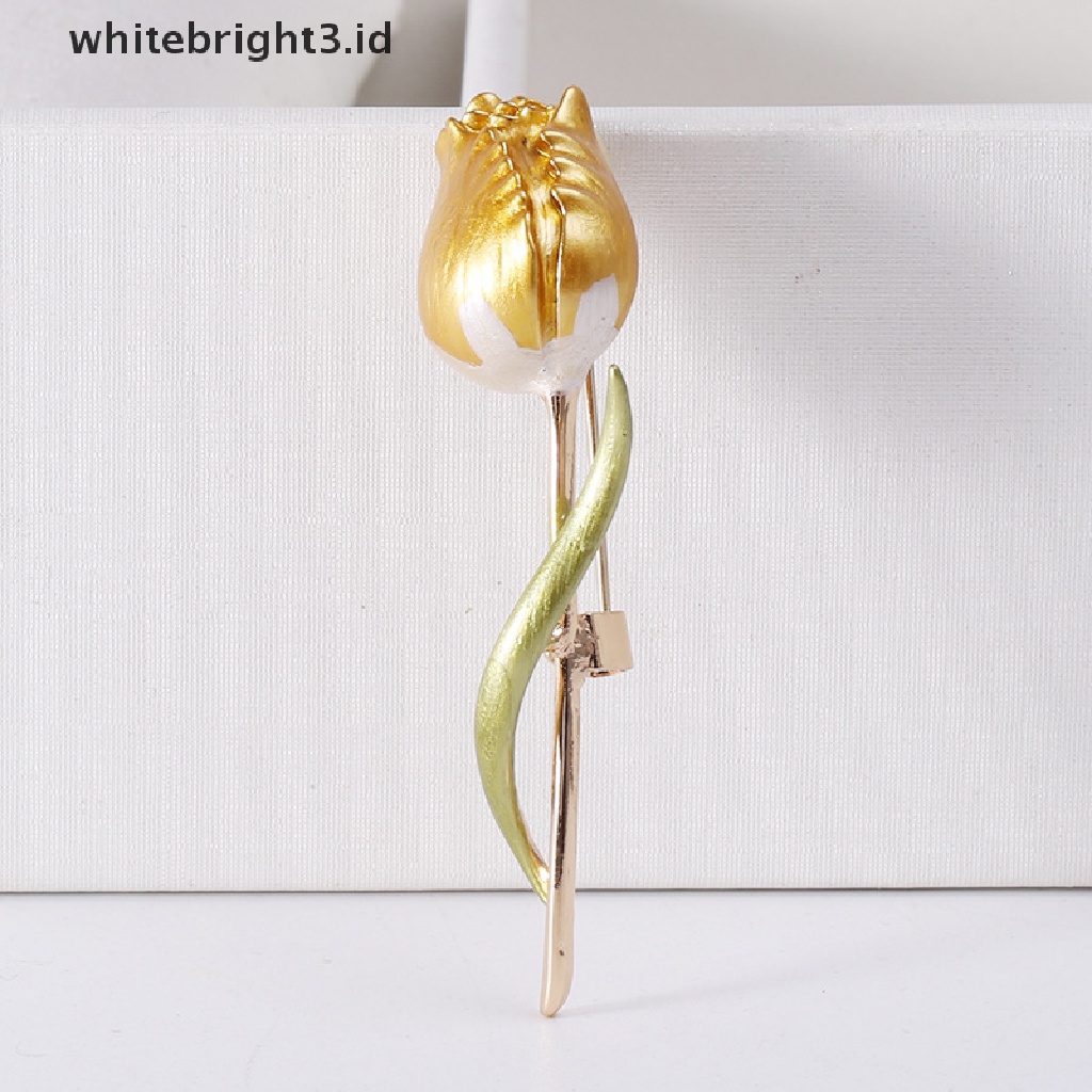 (whitebright3.id) Pin Bros Bunga Tulip Untuk Wanita