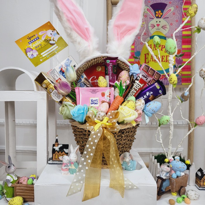 

Paket dekorasi box hampers easter bunny eggs kelinci telur paskah 107