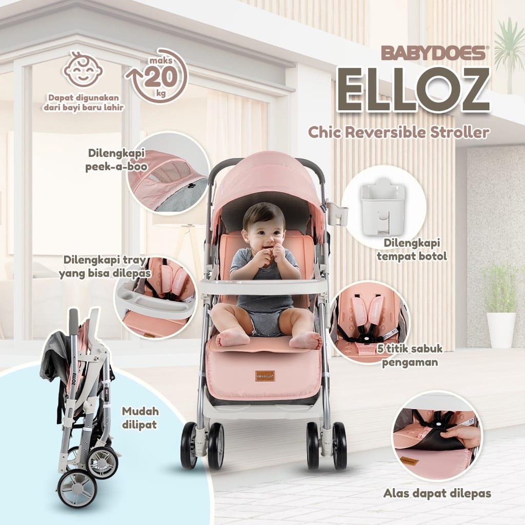 Stroller BabyDoes Elloz CH-SN 324 Kereta Dorong Bayi Dua Arah bisa hadap-hadapan